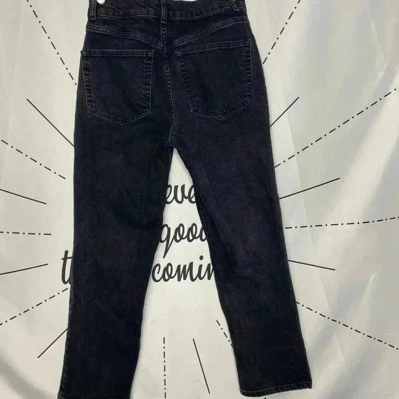 ASOS DESIGN high rise farleigh 'slim' mom jeans in washed black - Picture 6 of 8